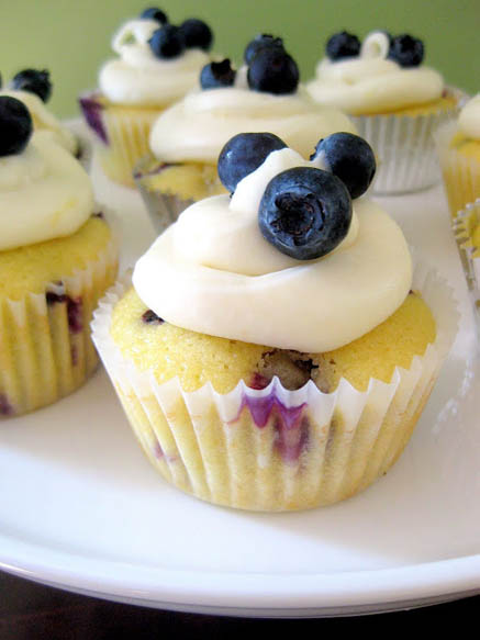 Lemon Blueberry Cupcakes with Cream Cheese Frosting