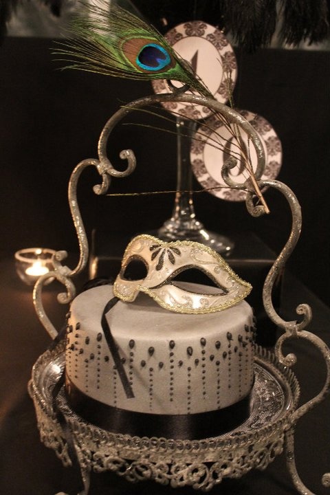 Masquerade Cake with Mask