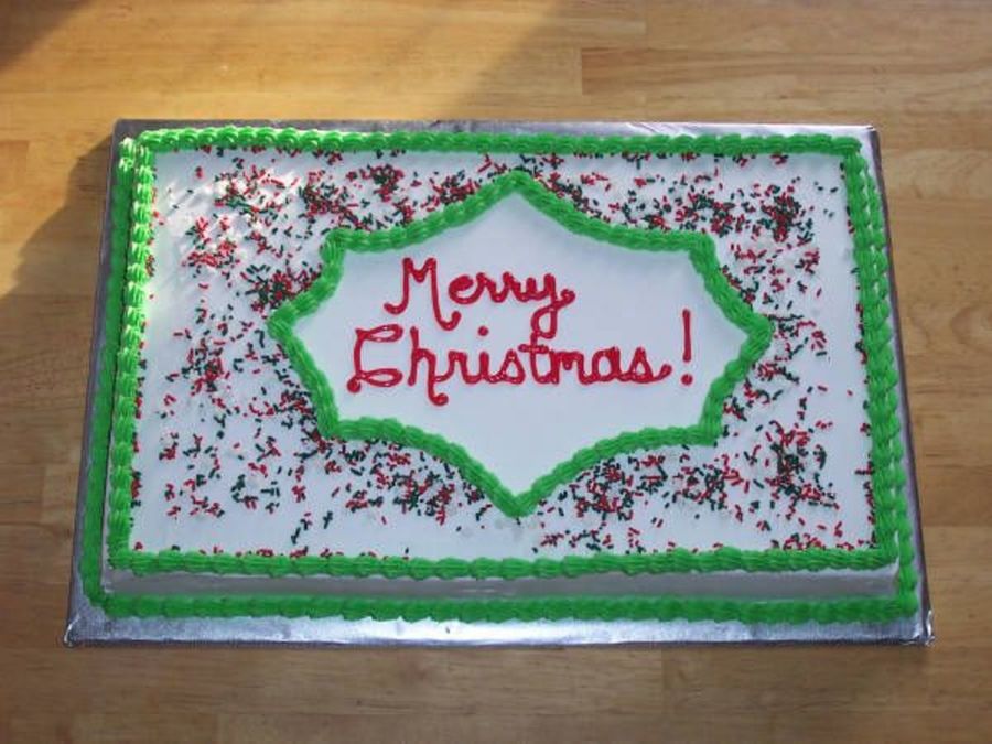 Merry Christmas Sheet Cake