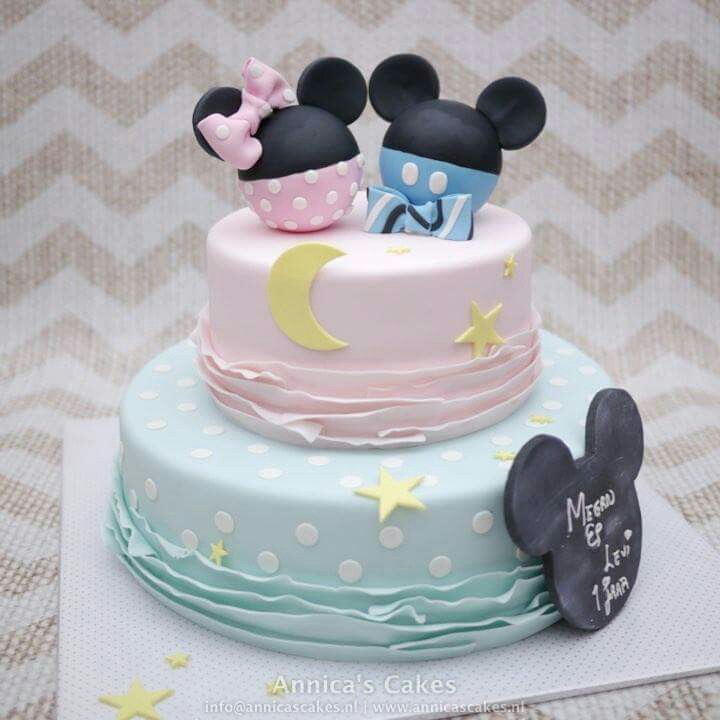 Mickey and Minnie Gender Reveal Cake Ideas