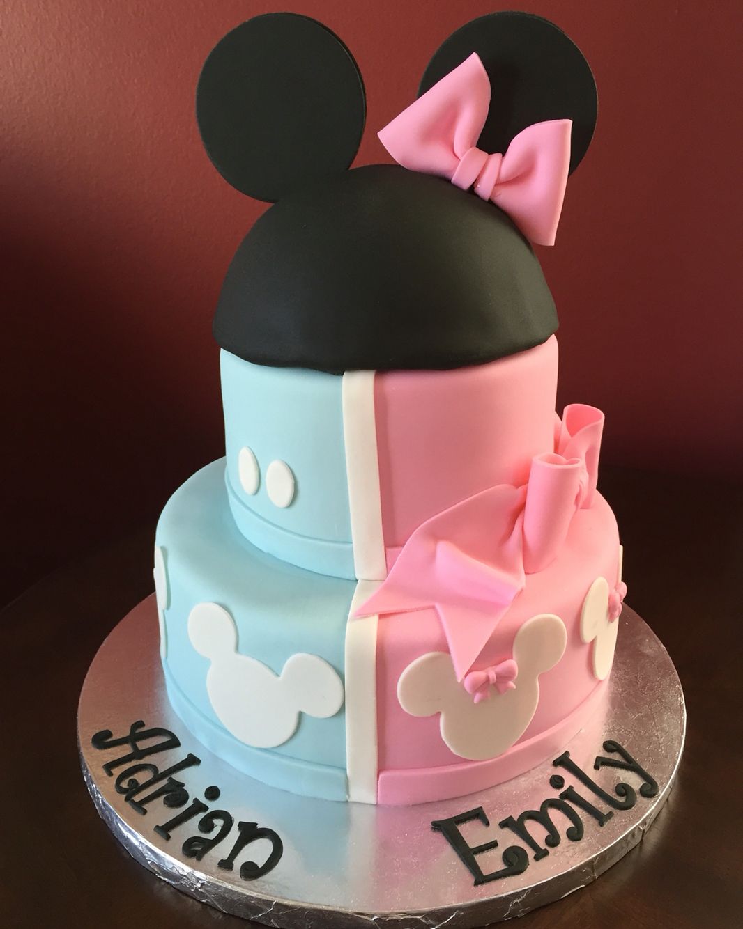 Mickey and Minnie Gender Reveal Cake Ideas