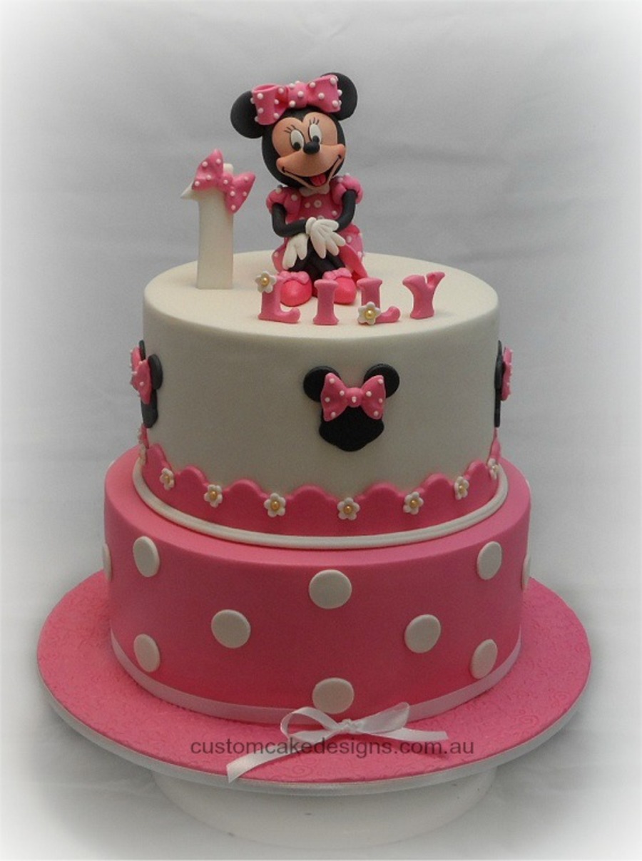 Minnie Mouse First Birthday Cake