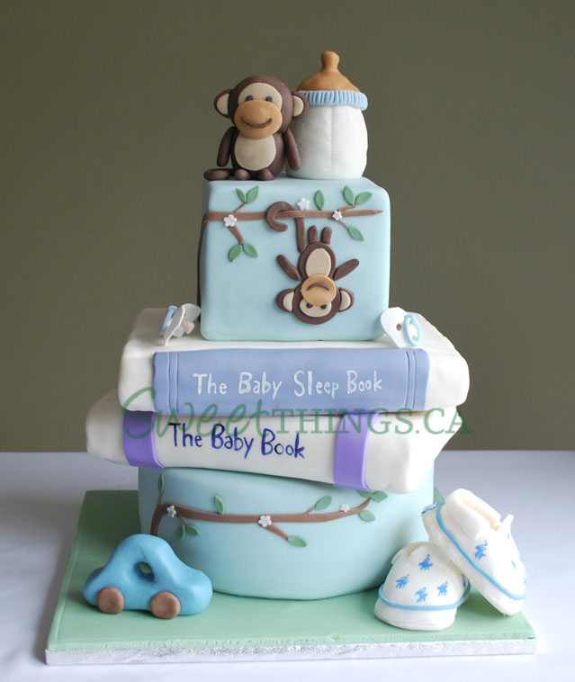 Monkey Baby Shower Cake