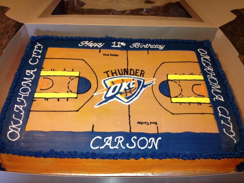 Oklahoma City Thunder Basketball Cake