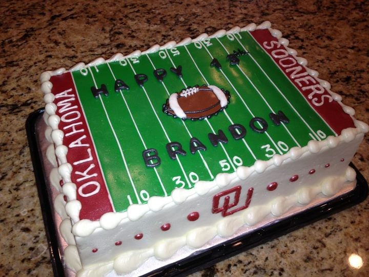 Oklahoma Sooners Football Birthday Cake