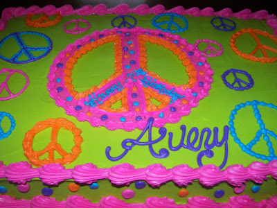 Peace Sign Birthday Cake