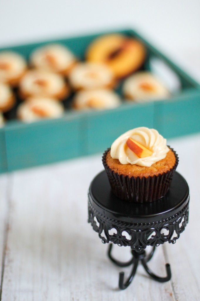 Peaches and Cream Cupcakes