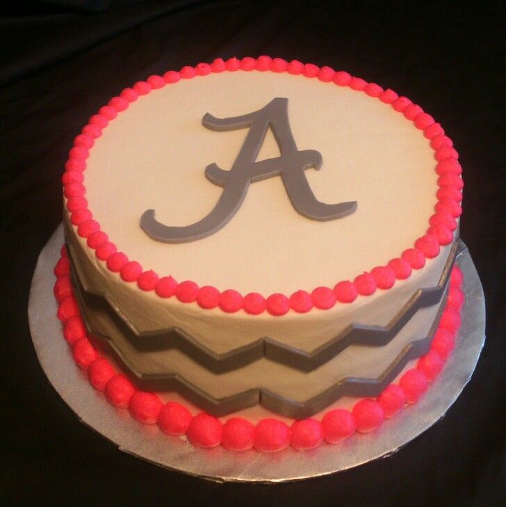 Pink Chevron Birthday Cake