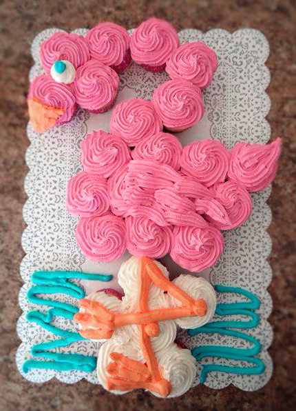 Pull Apart Cupcake Birthday Cake