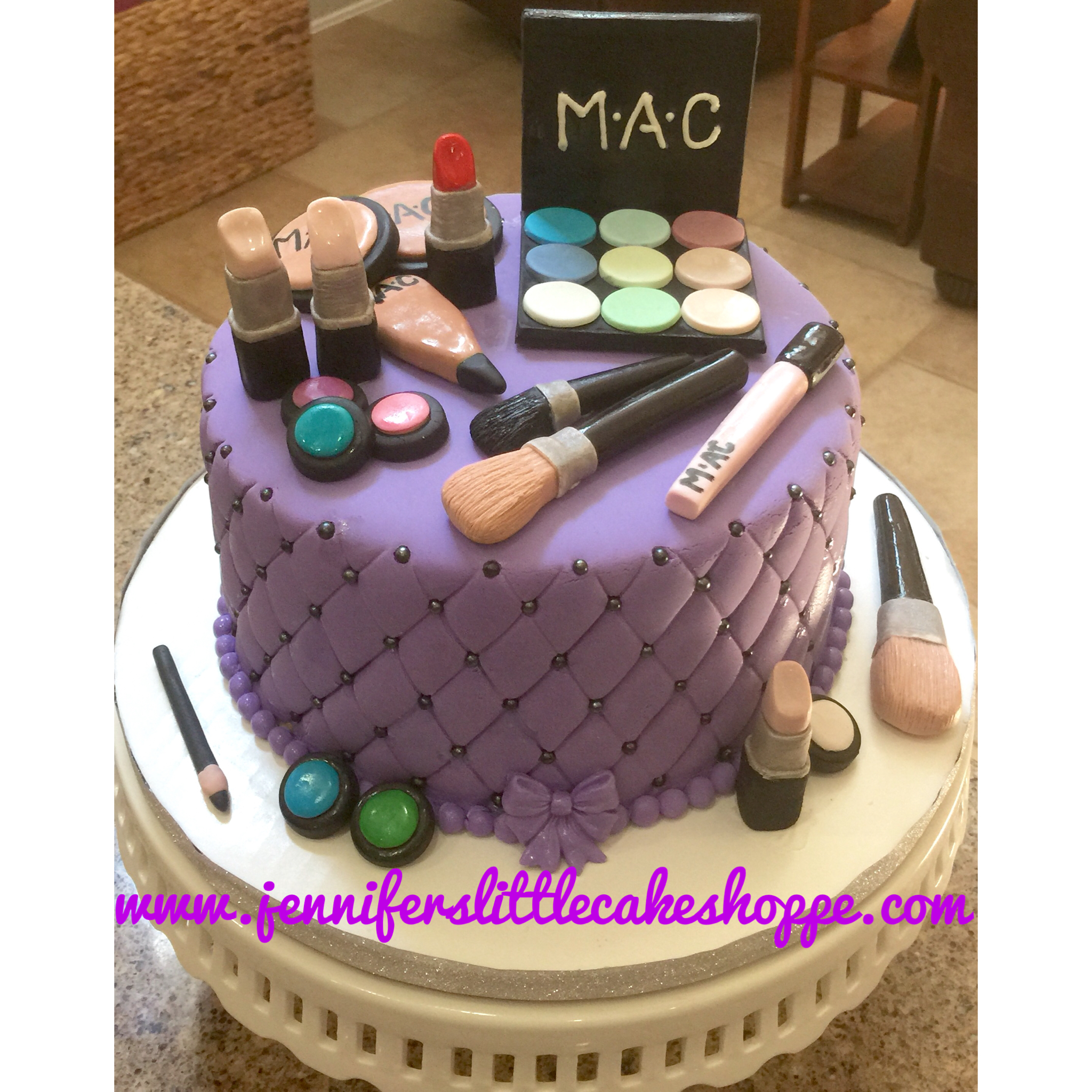 Purple Birthday Cake with Icing