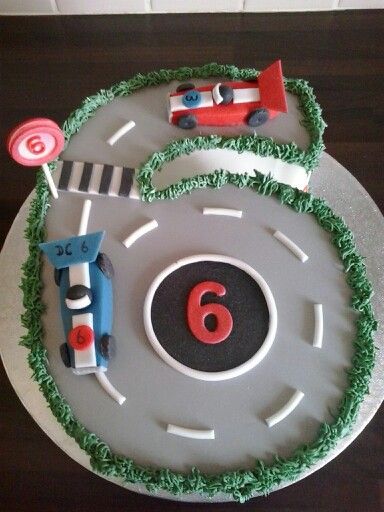 Race Car Track Birthday Cake