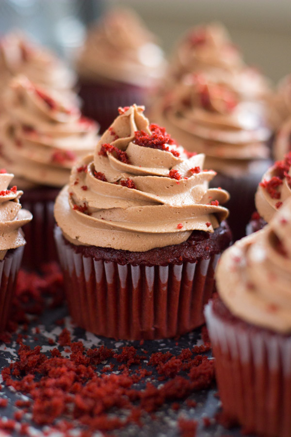 Red Velvet Filled Cupcakes