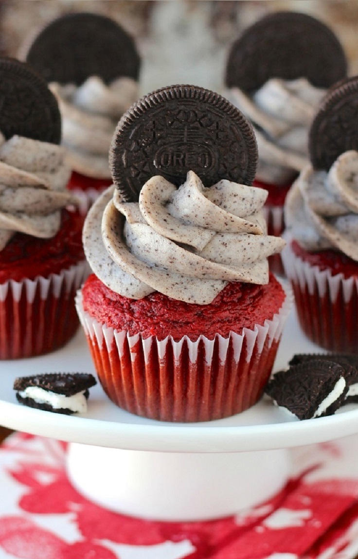 Red Velvet Oreo Cupcakes