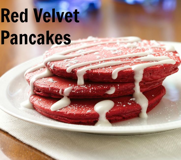 Red Velvet Pancakes Cream Cheese