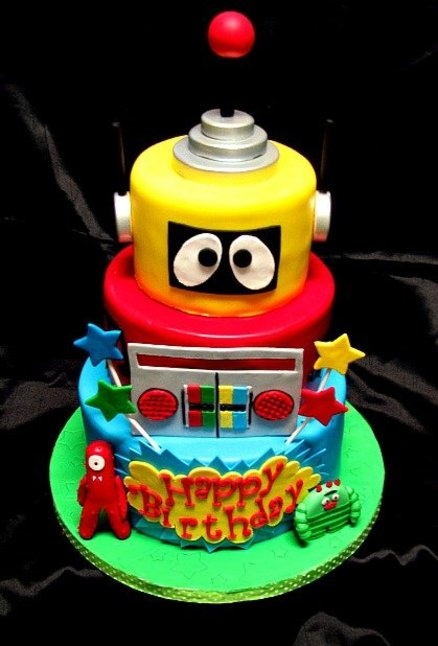 Robot Birthday Cake