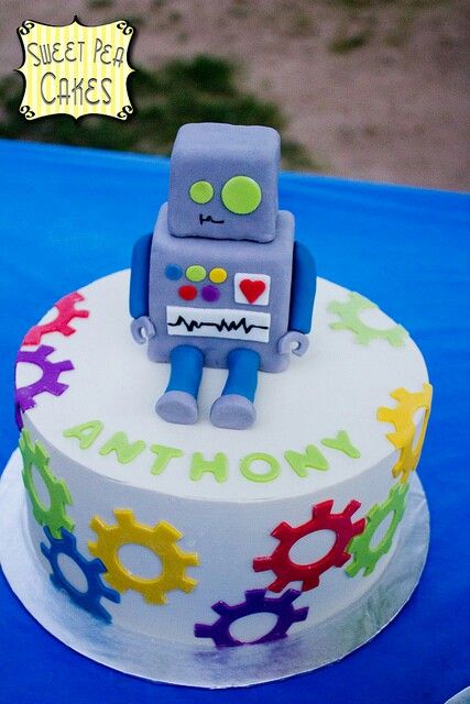 Robot Birthday Cake