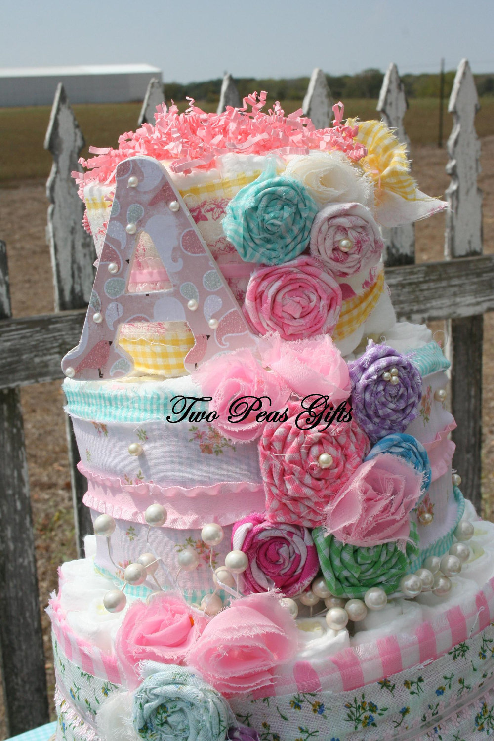 Shabby Chic Diaper Cake