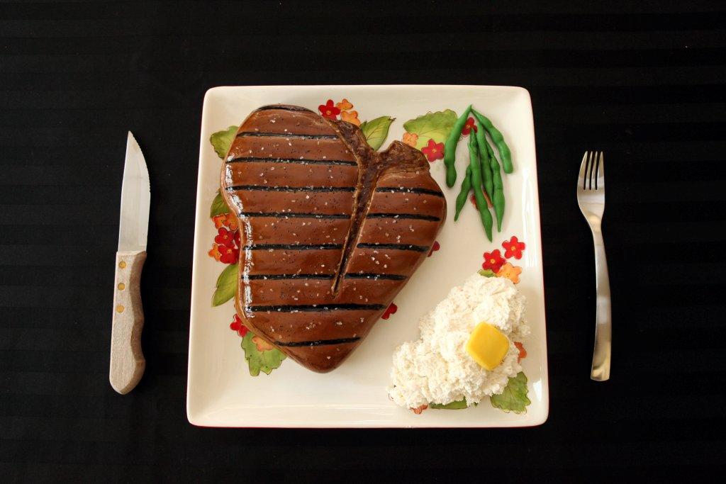 Steak Birthday Cake