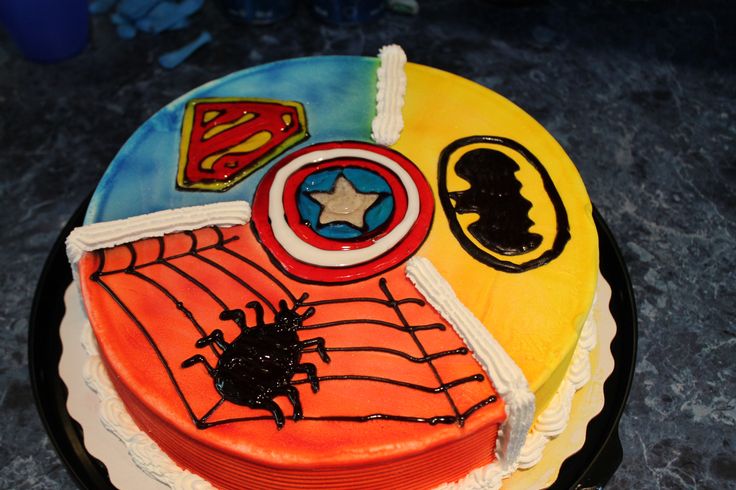 Superhero Ice Cream Cake