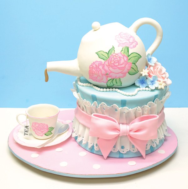 Tea Party Birthday Cake