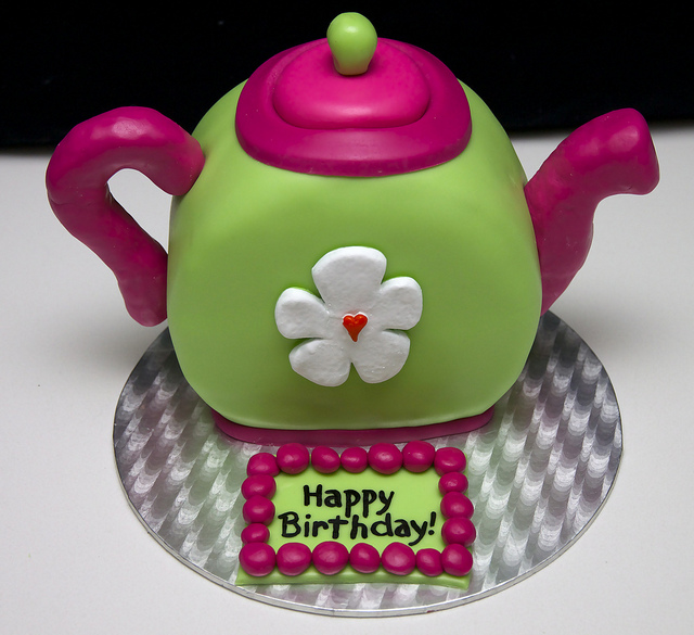 Teapot Happy Birthday Cake