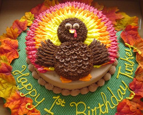 Thanksgiving Turkey Birthday Cake