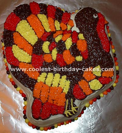 Thanksgiving Turkey Birthday Cake