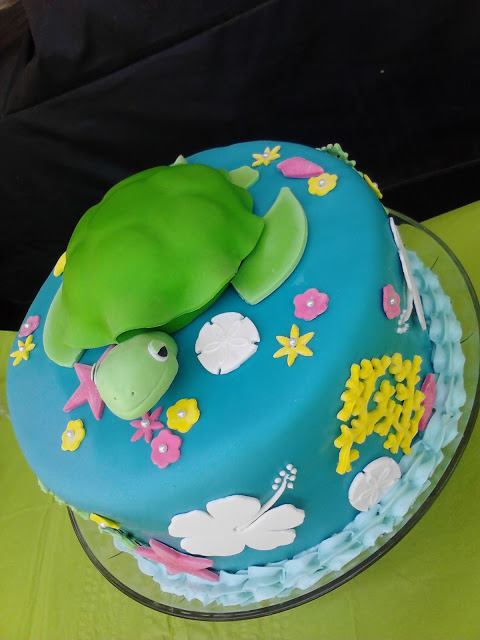 Turtle Baby Shower Cake