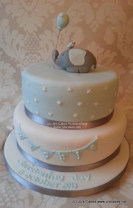 Two Tier Christening Cake