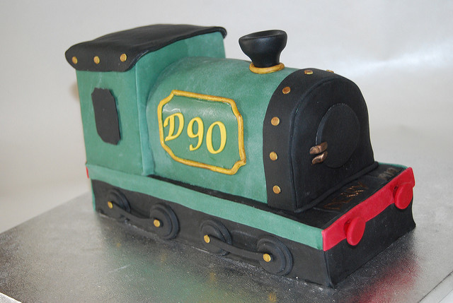 Vintage Train Birthday Cake