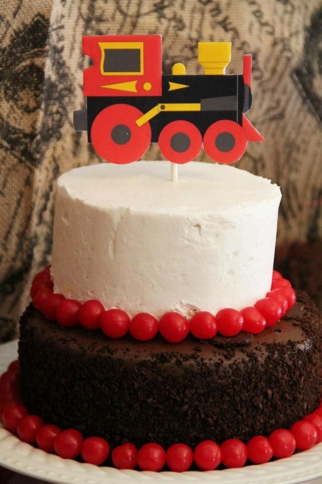 Vintage Train Birthday Cake