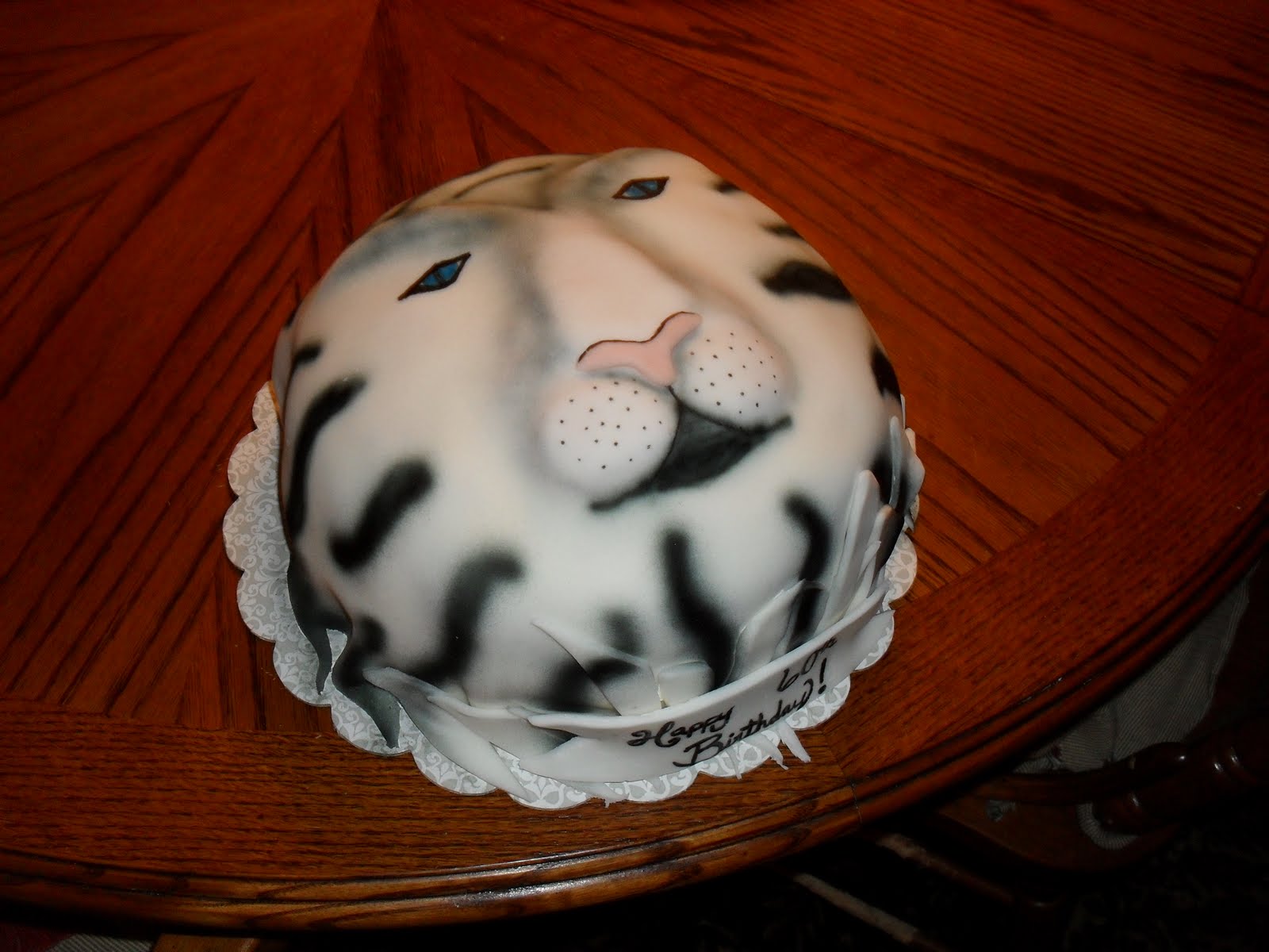 White Tiger Birthday Cake