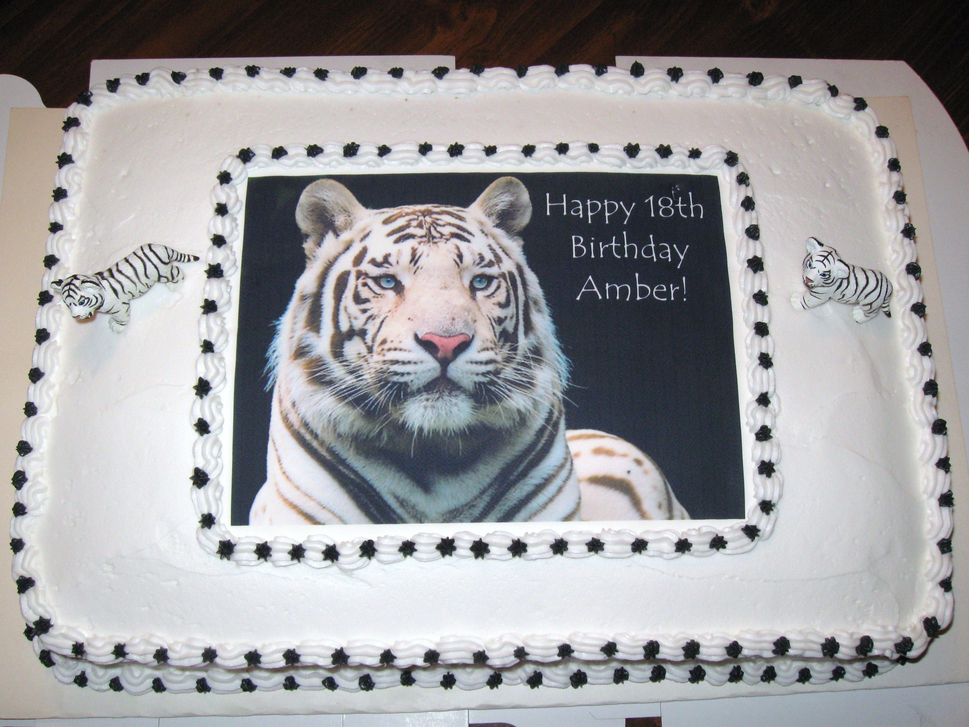 White Tiger Birthday Cake