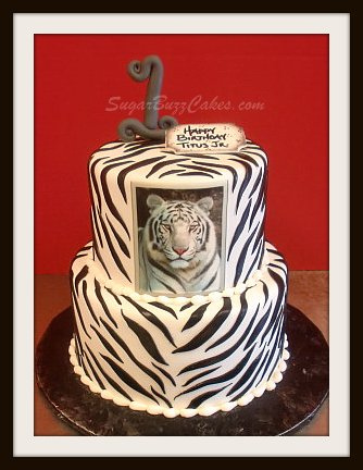 White Tiger Birthday Cake