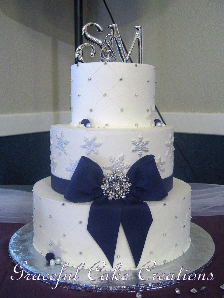 10 Dance With Snowflake Wedding Cakes Photo Winter Christmas