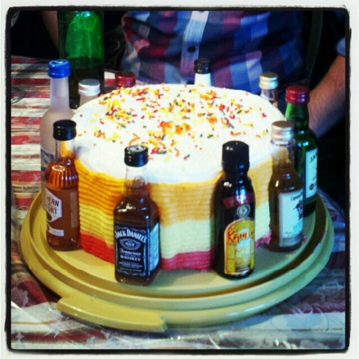 21st Birthday Cakes with Alcohol