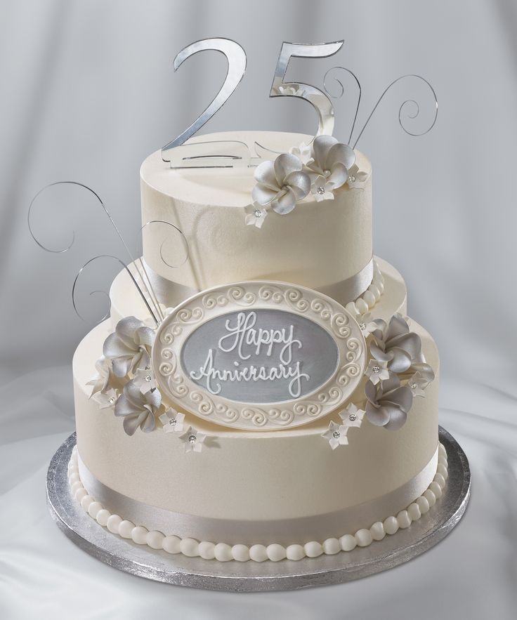 25th Wedding Anniversary Cake