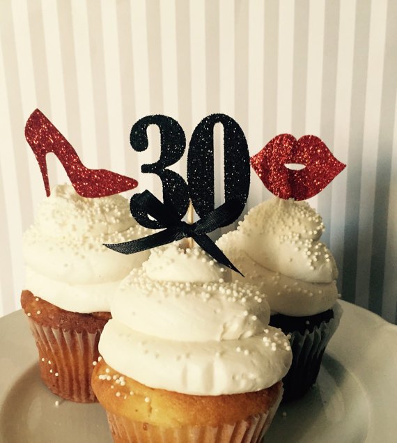 30th Birthday Cupcake Toppers