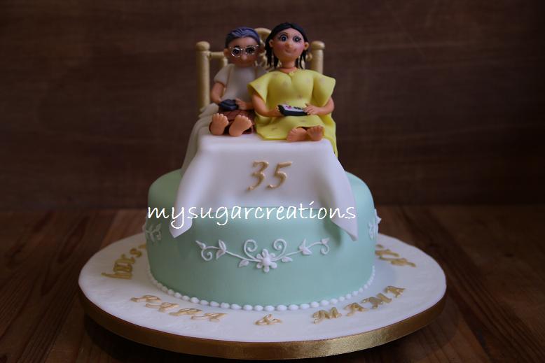 35th Wedding Anniversary Cake