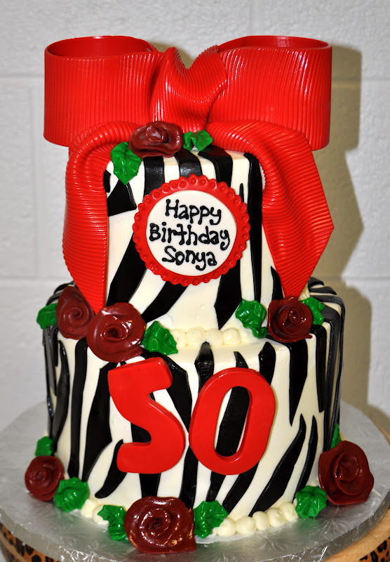 50th Birthday Zebra Cake