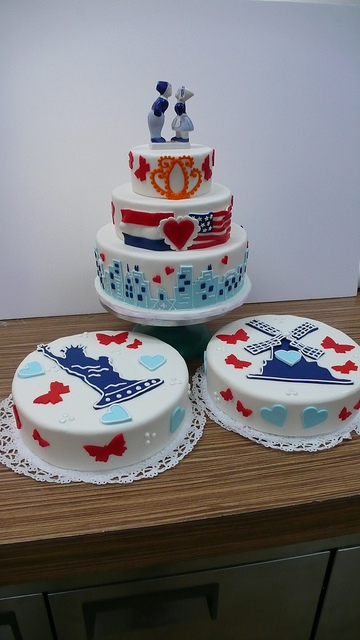 American Themed Wedding Cake