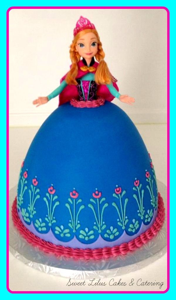 Anna From Frozen Doll Cake