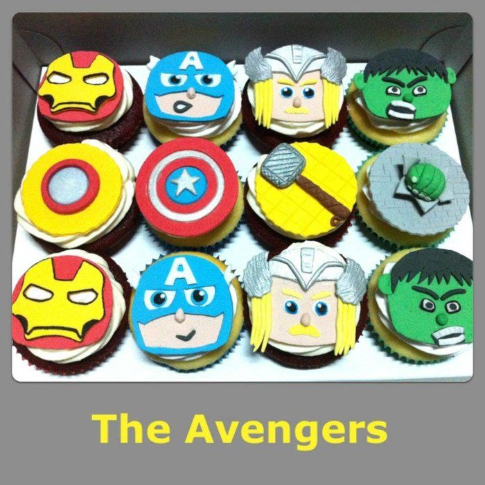 Avengers Cupcake Cake