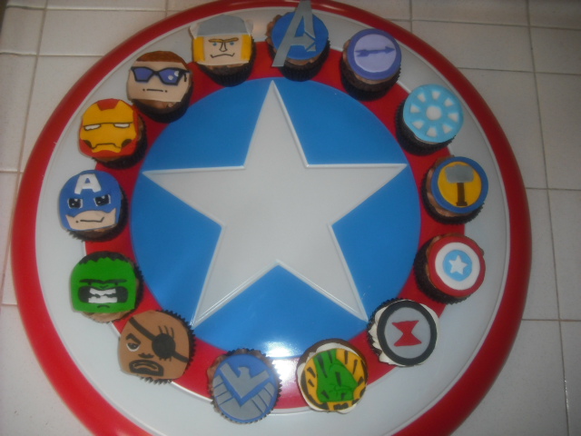 Avengers Cupcake Cake