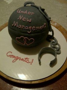 Ball and Chain Grooms Cake