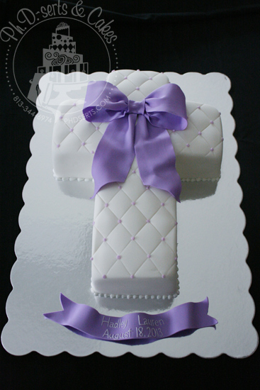 Baptism Cake with Cross