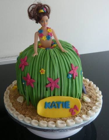 Barbie Hawaiian Birthday Cakes