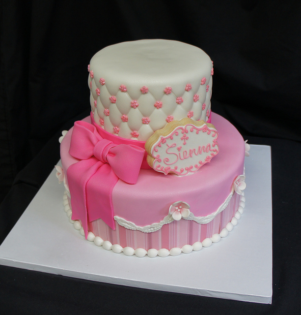 Beautiful Baptism Cake