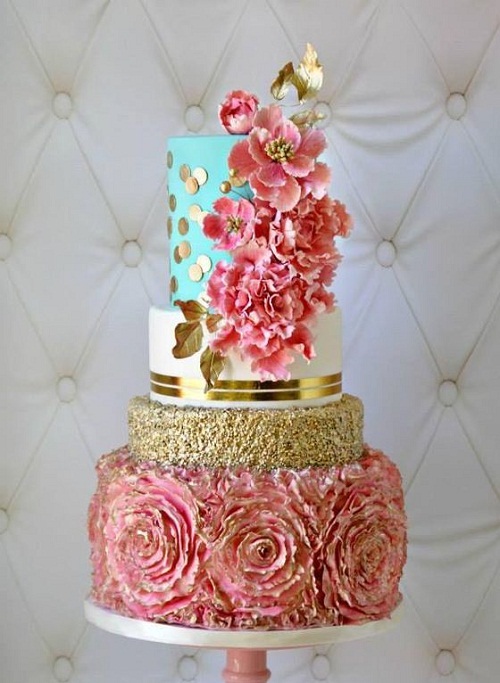 Beautiful Flower Birthday Cake