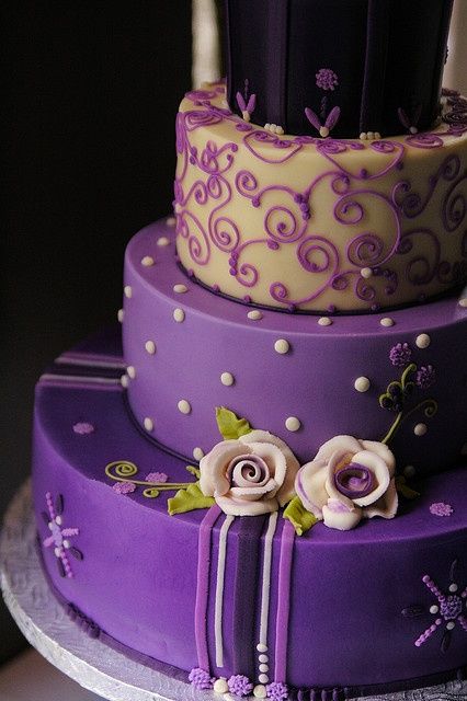 8 Photos of Cheesecake Wedding Cakes Purple